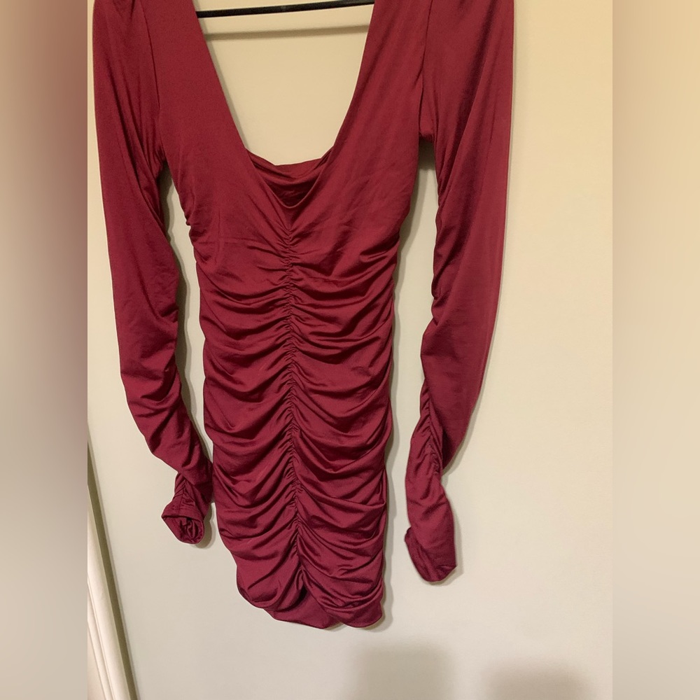 Dress for a fun night out in a rich wine color!